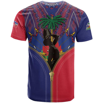Haiti Heritage Month T-Shirt Zipper Stylized Graphic Tee