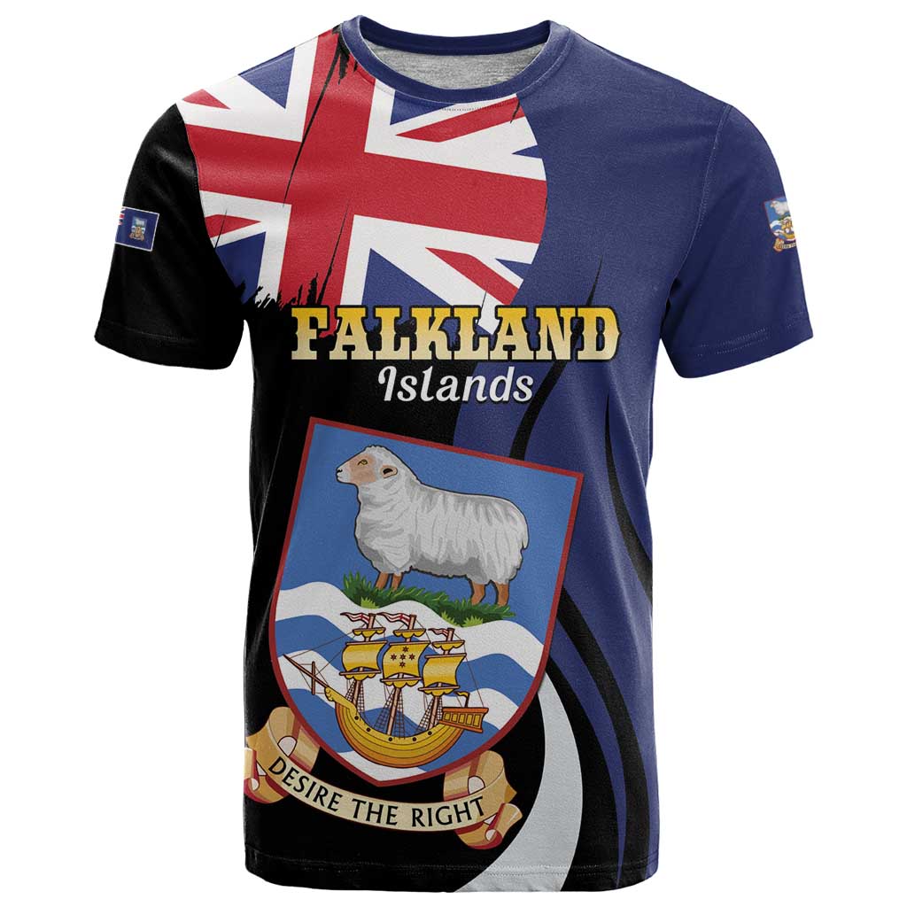 Personalised Falkland Islands T-Shirt Desire the Right Graphic Tee