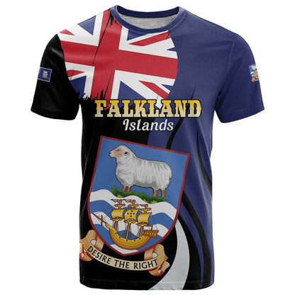 Personalised Falkland Islands T-Shirt Desire the Right Graphic Tee