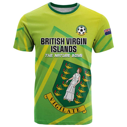 Custom British Virgin Islands Football T-Shirt Come On The Nature Boys Graphic Tee