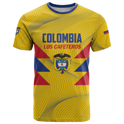Personalized Colombia 2024 Football T-Shirt Go Los Cafeteros Graphic Tee