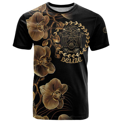 Belize Gold Orchid T-Shirt Luxury Stylized Graphic Tee