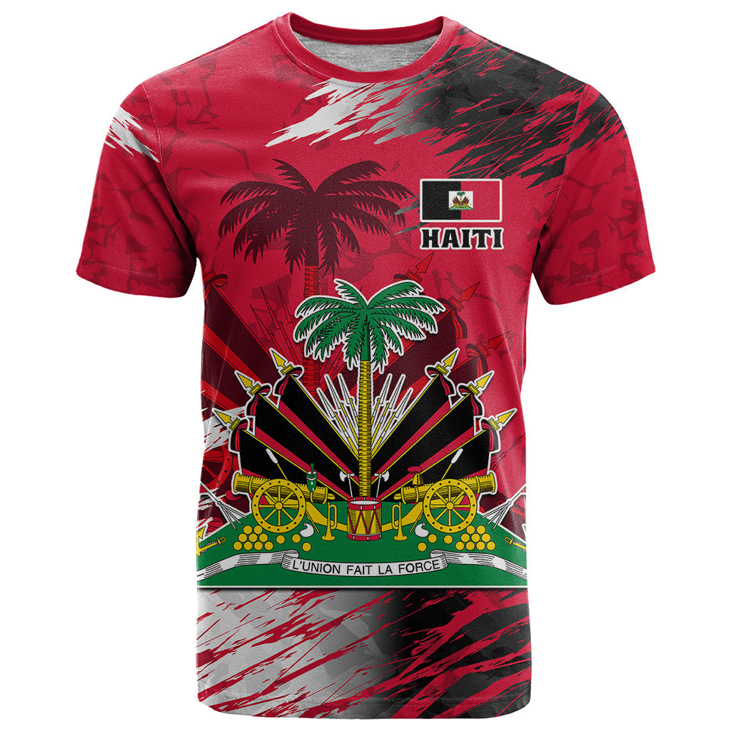 Personalised Haiti 1964 T-Shirt Ayiti Coat Of Arms With Flag Graphic Tee