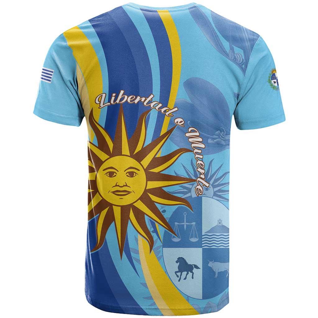 Uruguay Independence Day T-Shirt Sol de Mayo Erythrina Crista Galli Graphic Tee