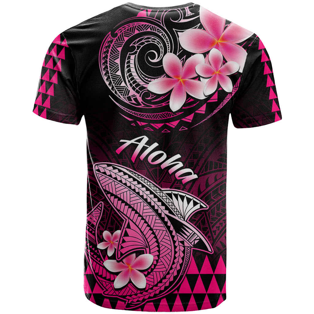 Hawaii T-Shirt Polynesian Shark with Kakau Pink Version Graphic Tee