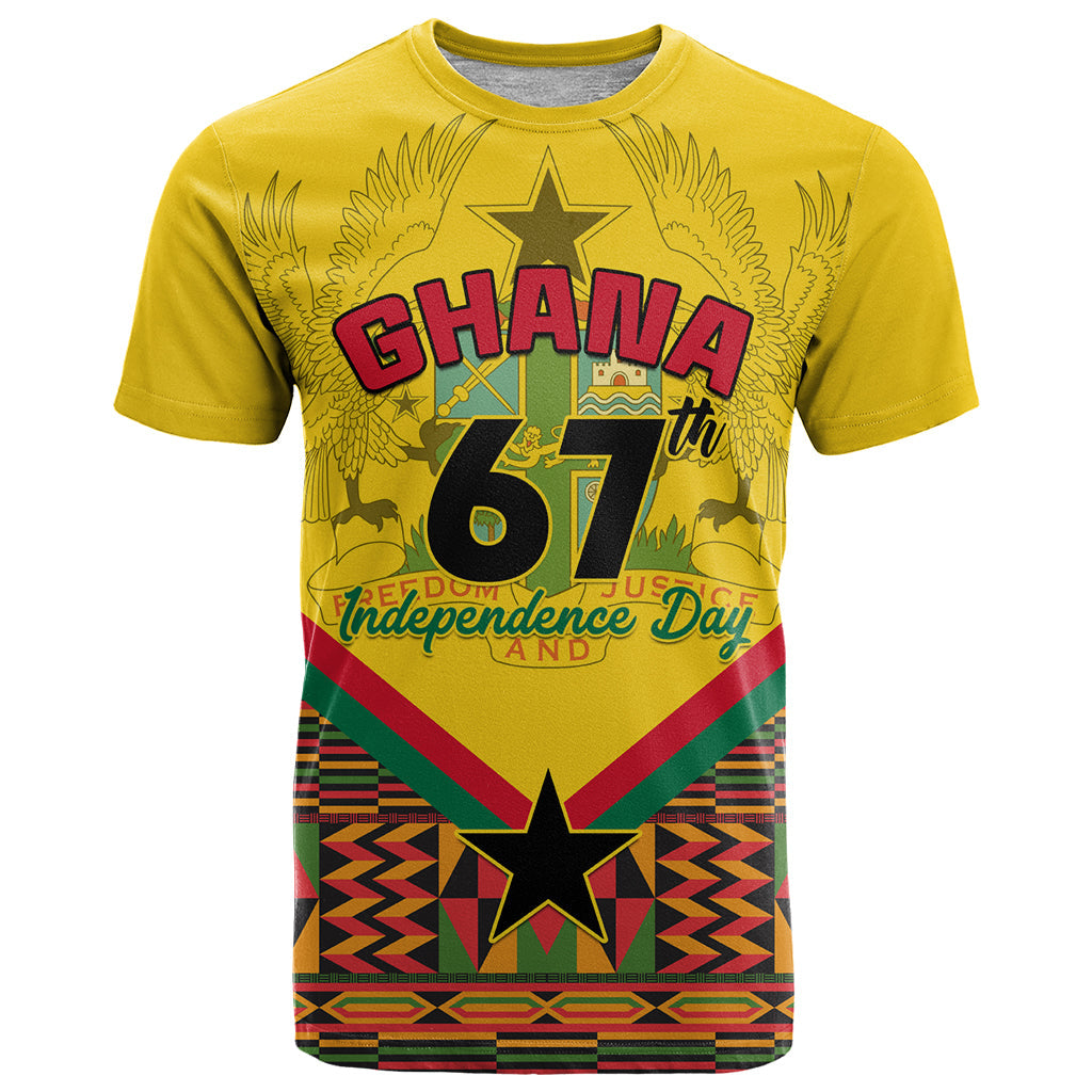 Ghana Independence Day T-Shirt Freedom and Justice African Pattern Graphic Tee