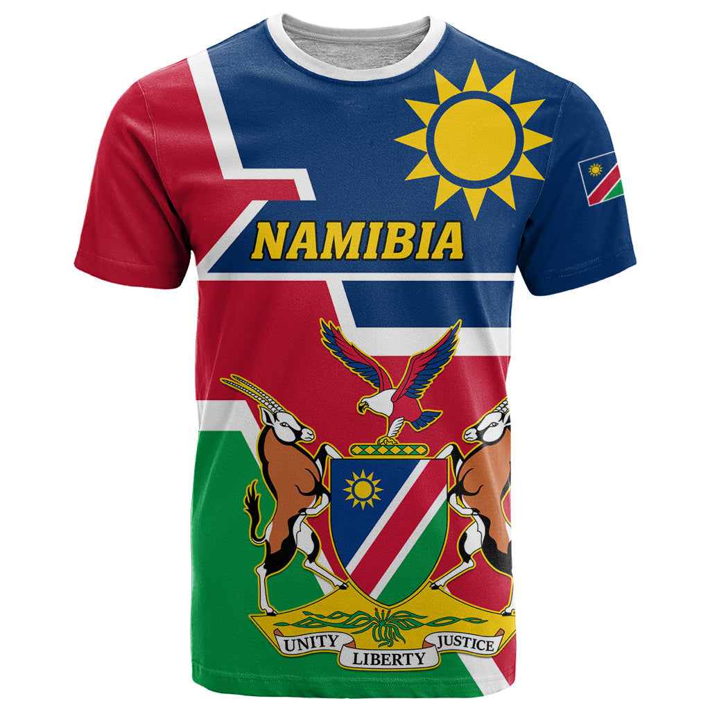 Namibia Independence Day T-Shirt Coat Of Arms Unique Style Graphic Tee