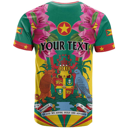 Personalized Carriacou and Petite Martinique T-Shirt Bougainvillea Flowers Graphic Tee
