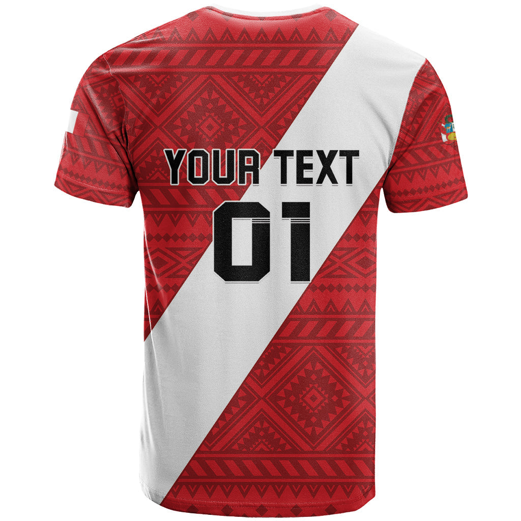 Personalized Peru 2024 Football T-Shirt Come On La Bicolor Graphic Tee