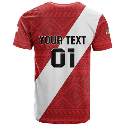 Personalized Peru 2024 Football T-Shirt Come On La Bicolor Graphic Tee