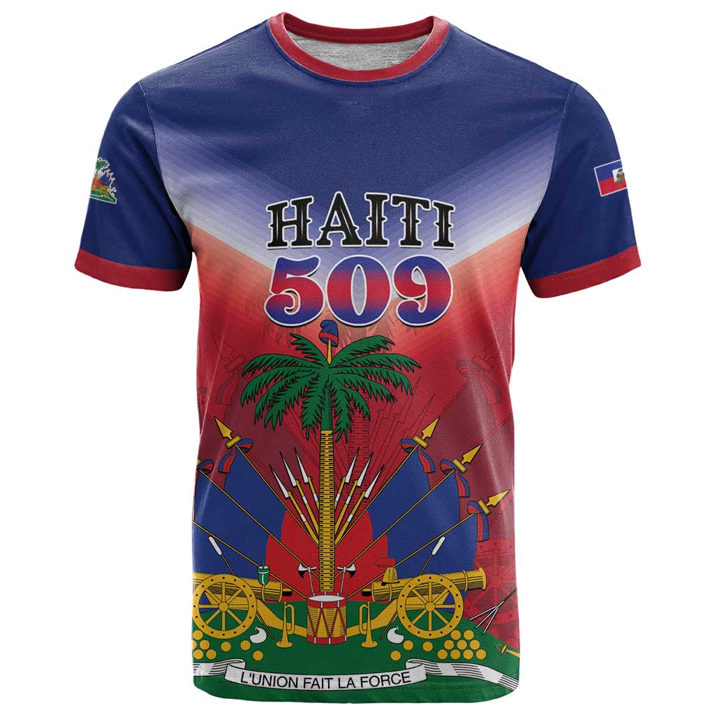 Personalized Haiti 509 T-Shirt Repiblik d Ayiti Graphic Tee