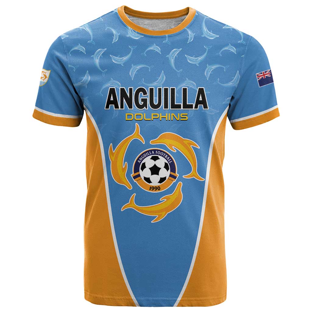 Custom Anguilla Football T-Shirt Come On Soccer Dolphins Graphic Tee