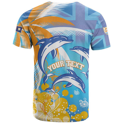 Personalised Anguilla 3 Dolphins T-Shirt Summer Stylized Graphic Tee