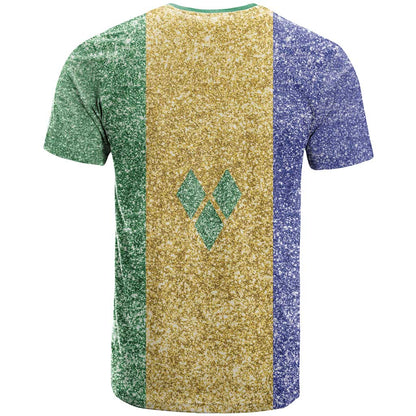 Saint Vincent and the Grenadines Vincy Mas T-Shirt SVG Glitter Color Style Graphic Tee