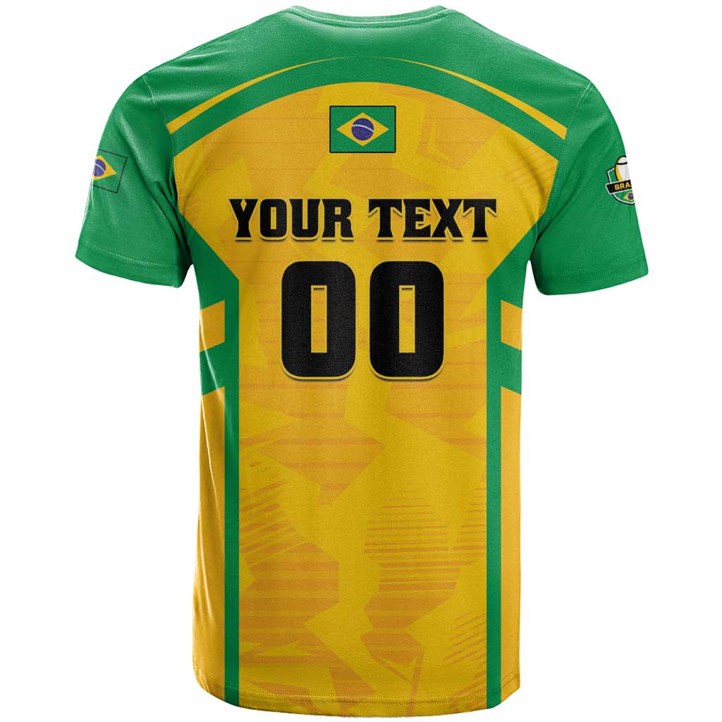 Custom Rugby Brazil T-Shirt Tupis Go Champions Graphic Tee