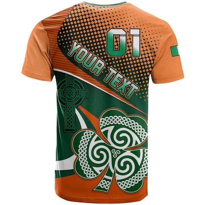 Custom Ireland Rugby T-Shirt Irish Shamrock Go World Cup Graphic Tee