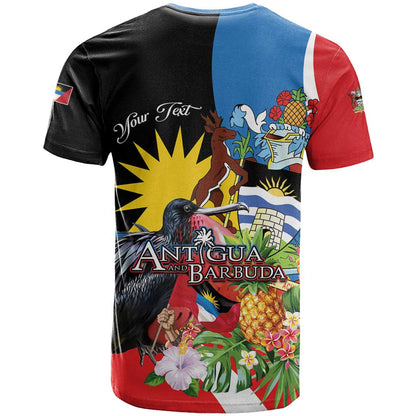 Personalized Antigua and Barbuda Magnificent Frigatebird T-Shirt Tropical Vibe Graphic Tee