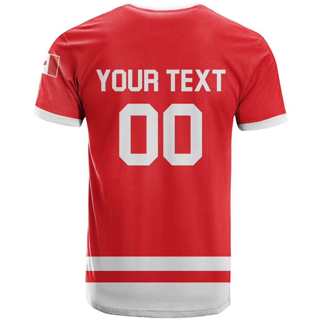 Custom Canada 2026 Hockey T-Shirt Team Maple Leaf Red Version Graphic Tee