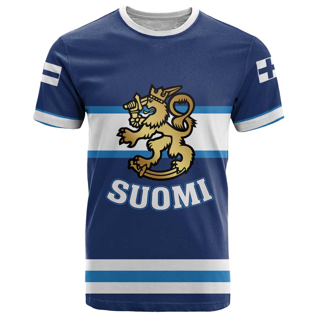 Custom Hockey 2026 Finland T-Shirt Finnish Leijonat Champions Graphic Tee