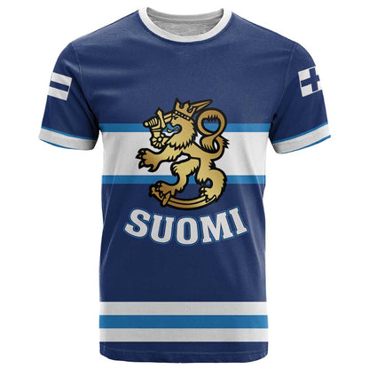 Custom Hockey 2026 Finland T-Shirt Finnish Leijonat Champions Graphic Tee