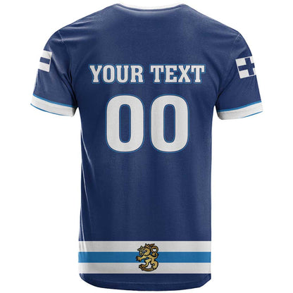 Custom Hockey 2026 Finland T-Shirt Finnish Leijonat Champions Graphic Tee