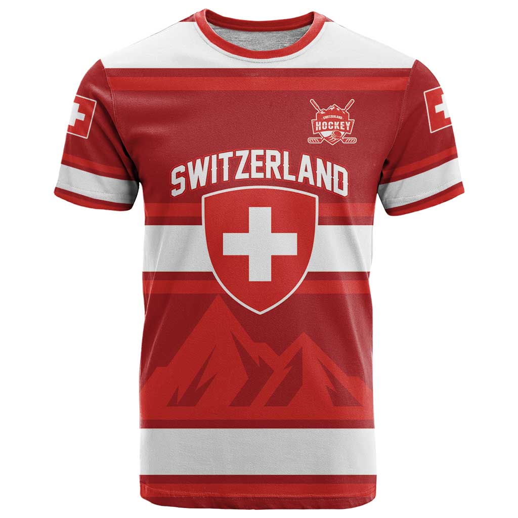 Custom Hockey 2026 Switzerland T-Shirt Go Champions La Nati Graphic Tee