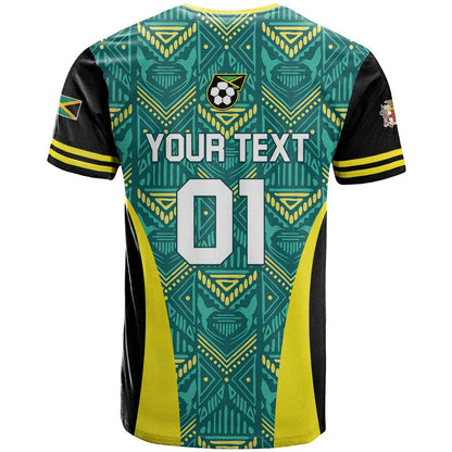 Custom Jamaica Football T-Shirt We Believe Reggae Boyz Graphic Tee