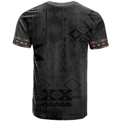 Native American Wolf T-Shirt Tribal Pattern Graphic Tee