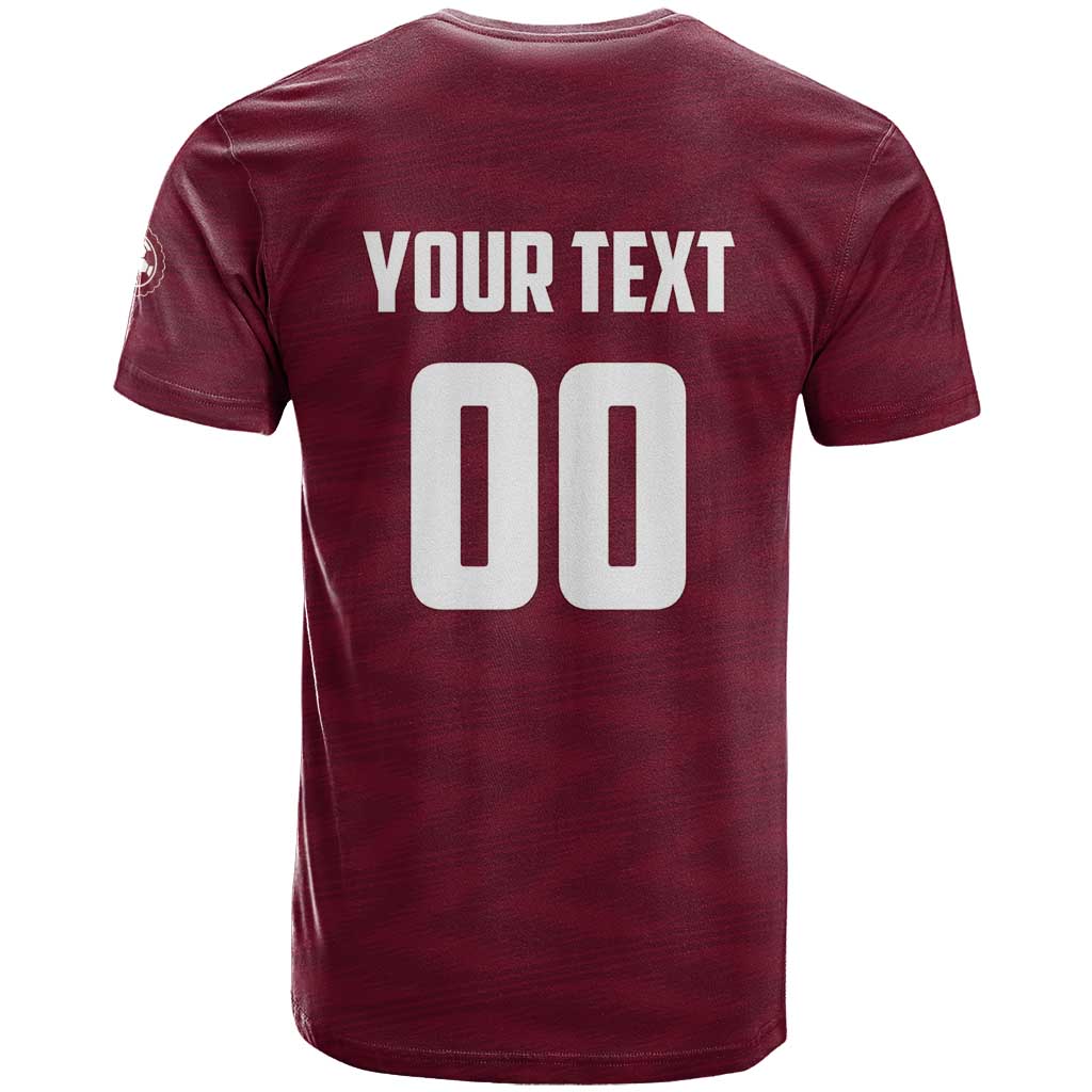 Custom Argentine Football Lanus T-Shirt Granate Go Champions Graphic Tee