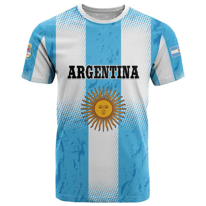 Custom Argentina Football T-Shirt Graphic Tee