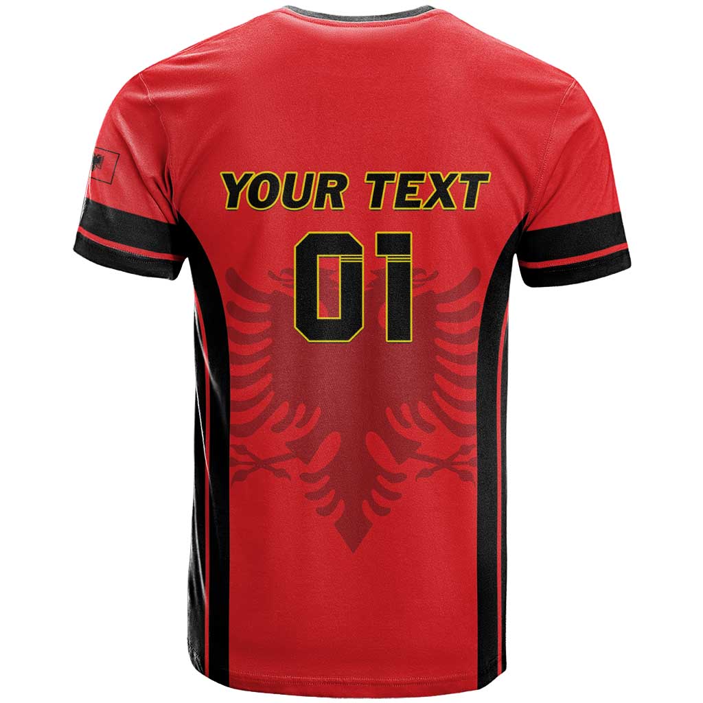 Custom Albania 2024 Football T-Shirt Come On Kuqezinjte Graphic Tee