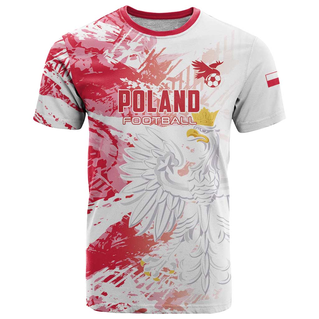 Custom Poland 2024 Football T-Shirt Orly Go Champions Graphic Tee