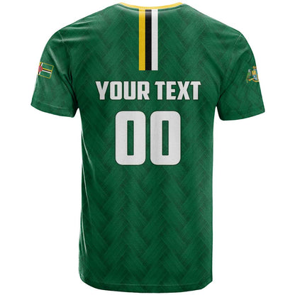 Custom Football Dominica T-Shirt Los Pericos Go Champions Graphic Tee