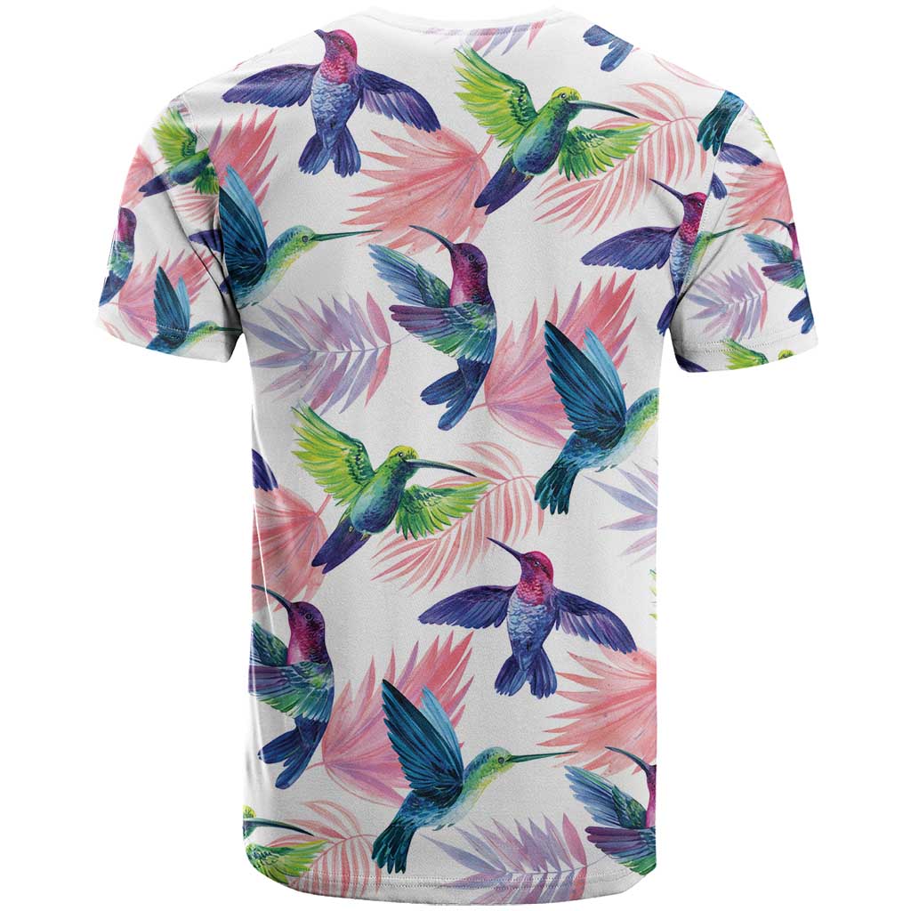 Hummingbirds Colorful T-Shirt Unique Stylized Graphic Tee