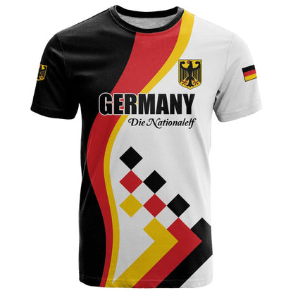Custom Germany Football T-Shirt Auf gehts Deutschland Girls Graphic Tee