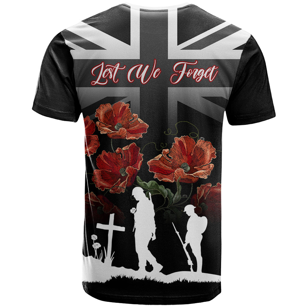 Remembrance Day T-Shirt Lest We Forget Poppy Flower Graphic Tee