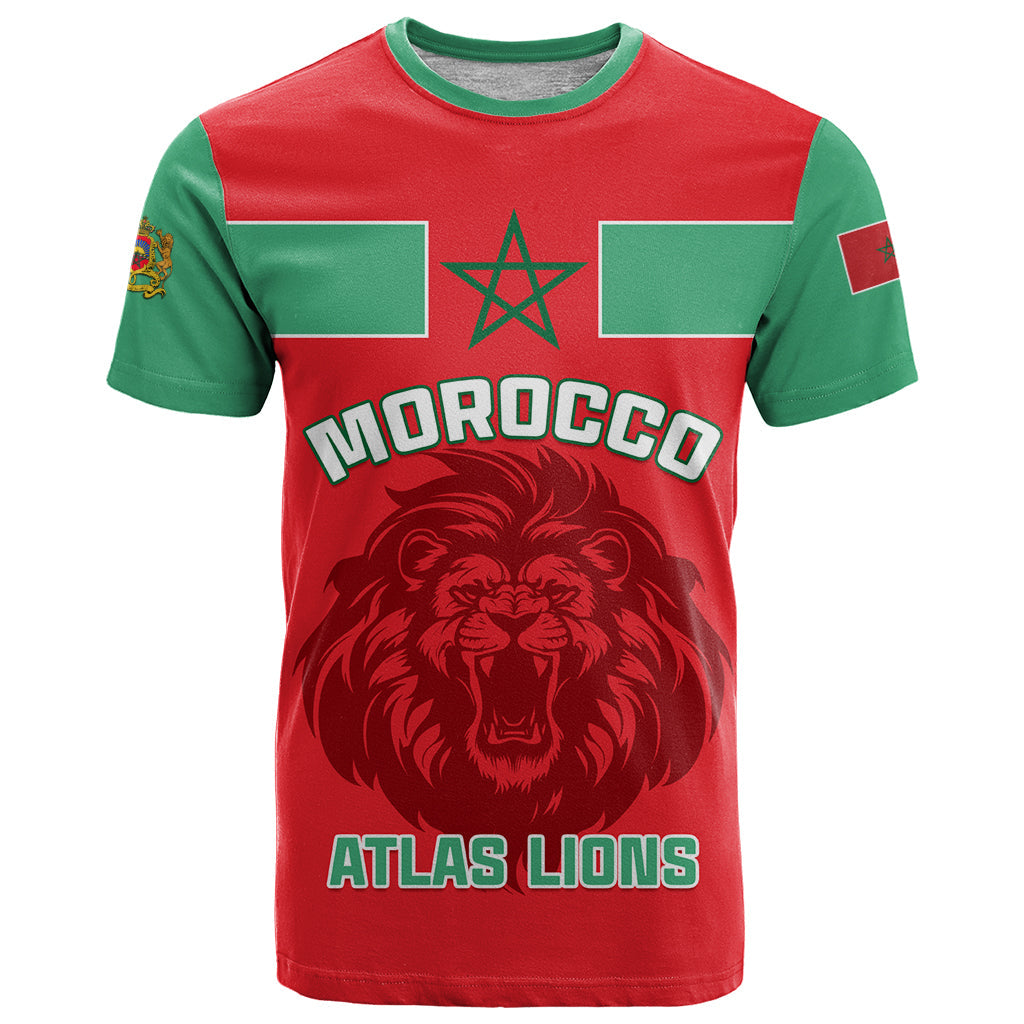 Morocco Football T-Shirt Go The Atlas Lions Graphic Tee