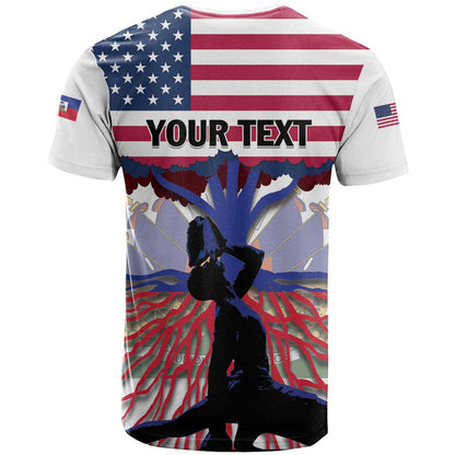 Haiti Heritage Month 2025 T-Shirt American Raised With Haitian Roots Graphic Tee