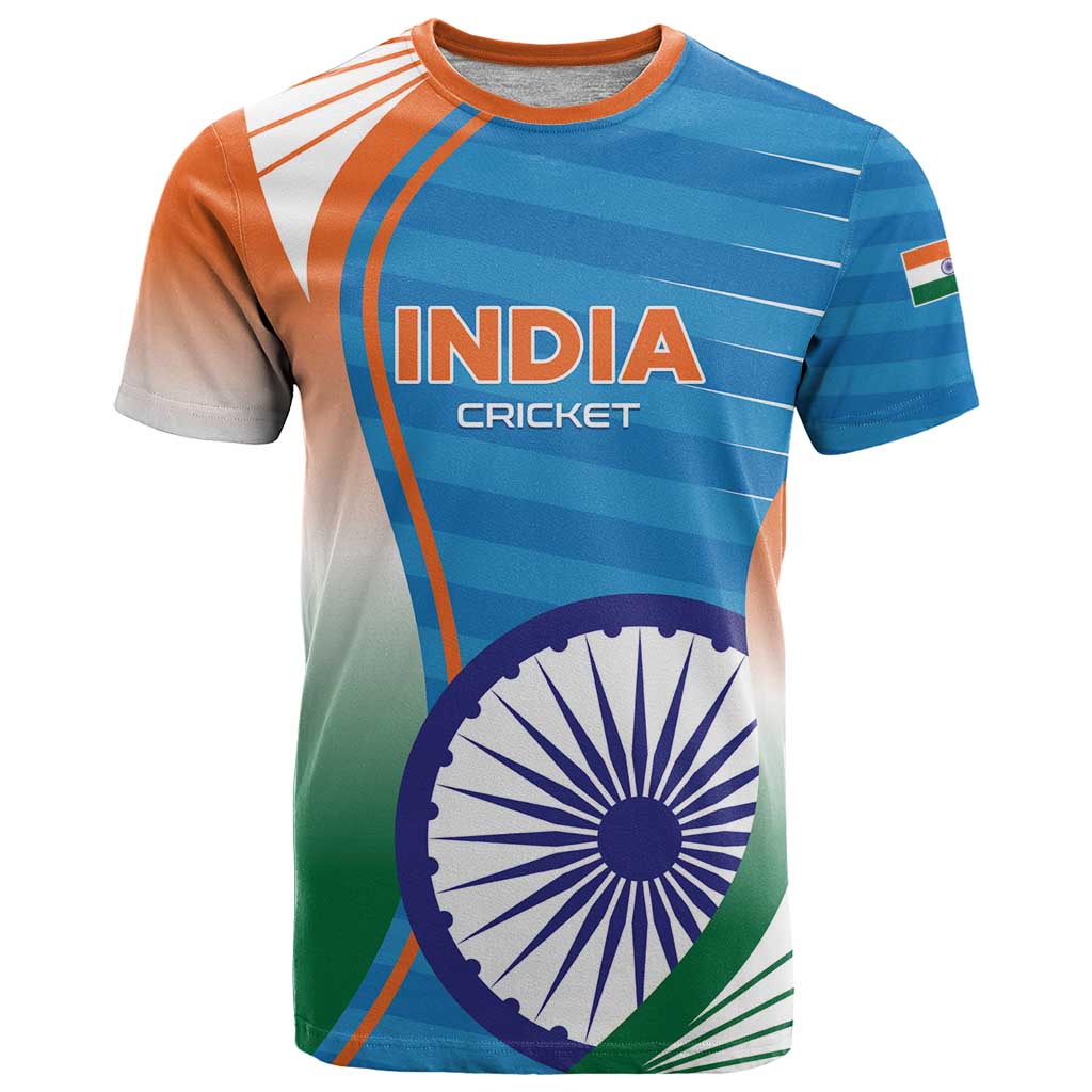 Custom India Cricket T-Shirt Men in Blue Champions 2025 Graphic Tee