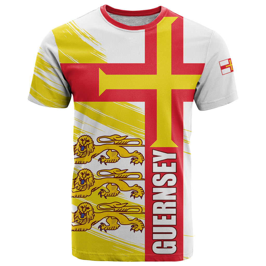 Guernsey Liberation Day T-Shirt Guernesi Three Lion Graphic Tee