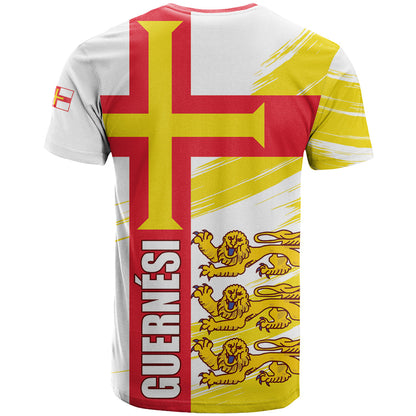 Guernsey Liberation Day T-Shirt Guernesi Three Lion Graphic Tee