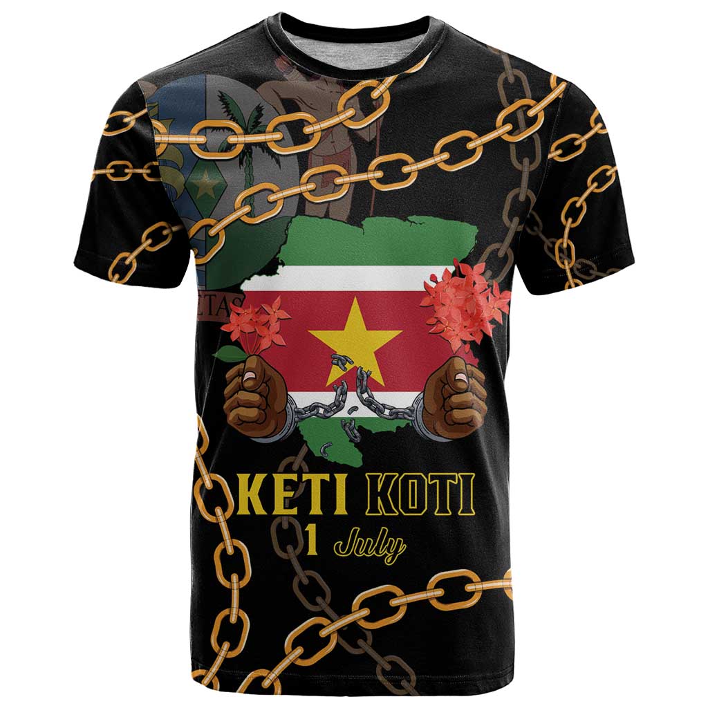 Suriname Keti Koti T-Shirt Kettingsnijden Prisiri Manspasi Graphic Tee