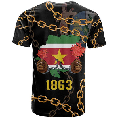Suriname Keti Koti T-Shirt Kettingsnijden Prisiri Manspasi Graphic Tee