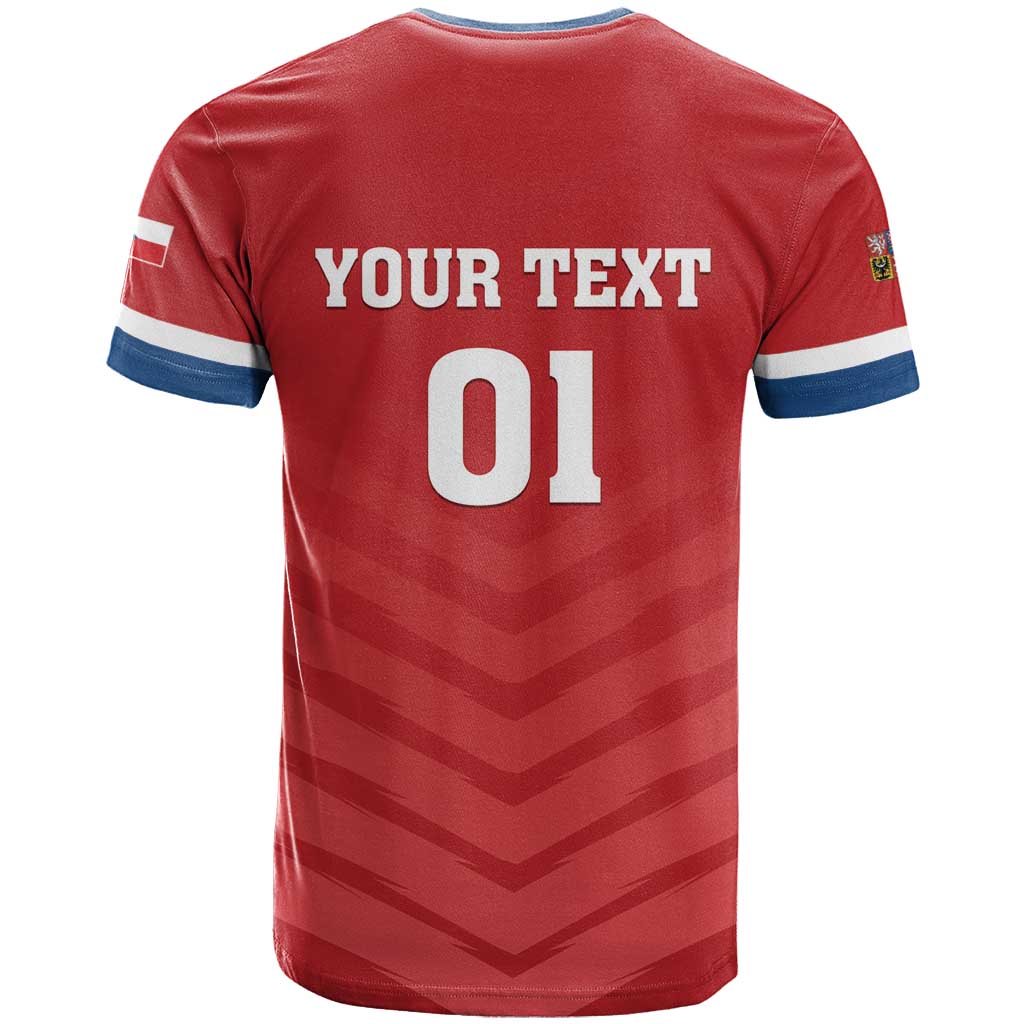 Custom Czech Republic 2024 Football T-Shirt Jeden Tym Jeden Cil Czechia Graphic Tee