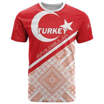 Custom Turkey 2024 Football T-Shirt Ay Yldzllar Biz Bitti Demeden Bitmez Graphic Tee