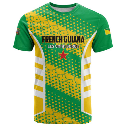 Custom French Guiana Football T-Shirt Go Les Yana Dokos Graphic Tee