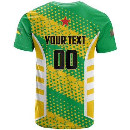 Custom French Guiana Football T-Shirt Go Les Yana Dokos Graphic Tee