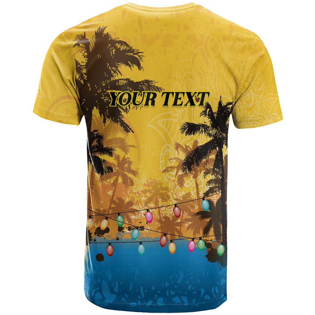 Personalized Xmas in July 2025 T-Shirt Caribbean Summer Christmas Graphic Tee
