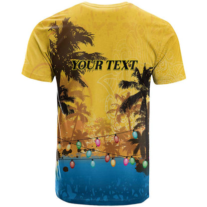 Personalized Xmas in July 2025 T-Shirt Caribbean Summer Christmas Graphic Tee