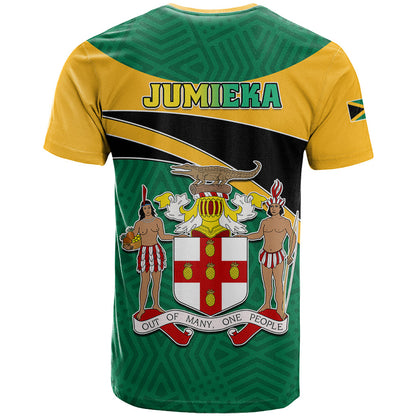 Jamaica T-Shirt Jumieka Lion Mix African Pattern Graphic Tee